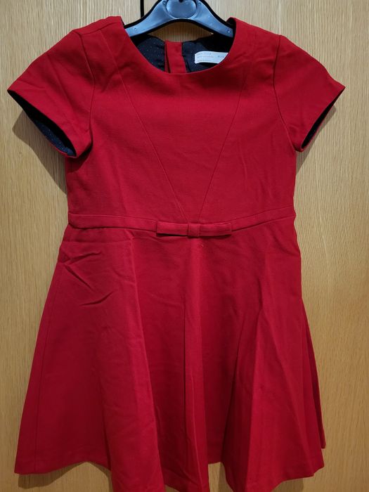 Vestido Vermelho Natalício "Zara"- Tamanho 7/8 anos