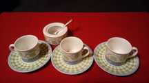 Porcelana,Villeroy&Boch,filiżanki,cukiernica,zestaw
