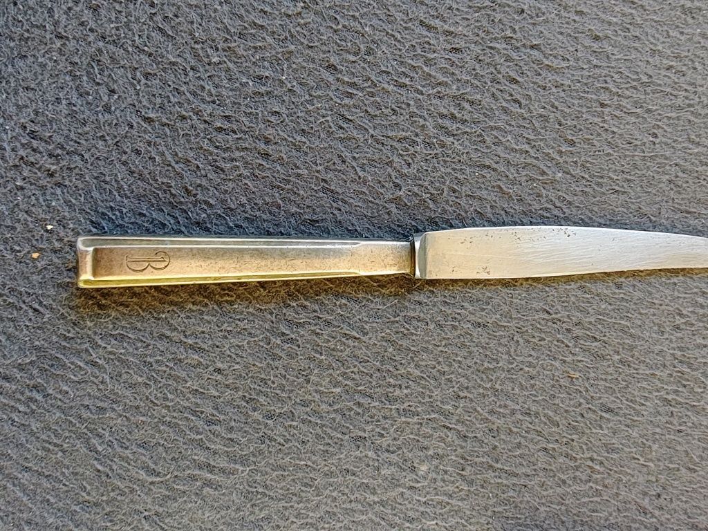 5 starych srebrnych sztućców