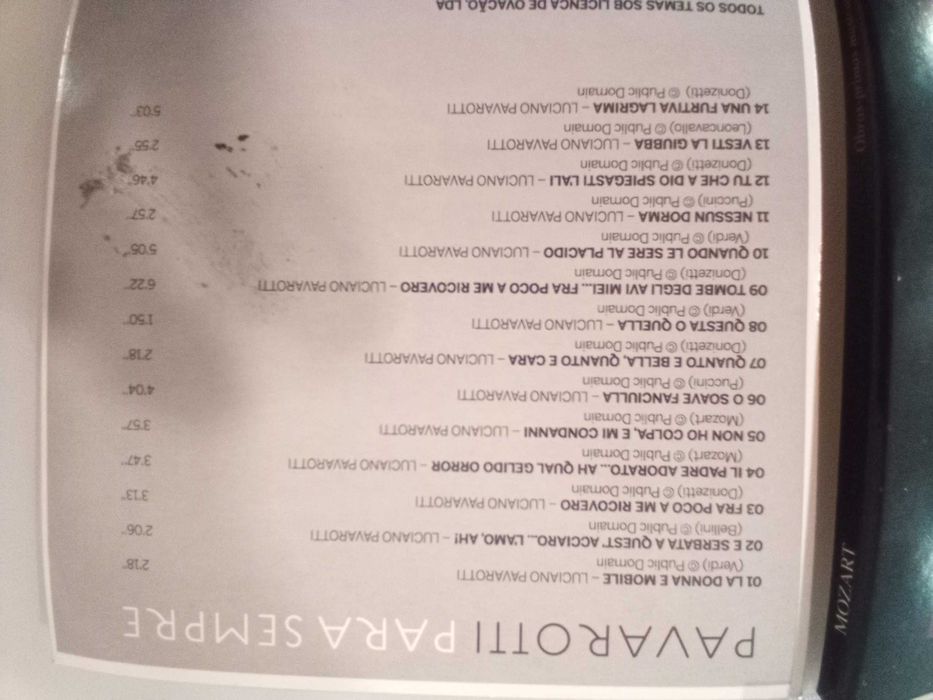 Conjunto de CDs originais.