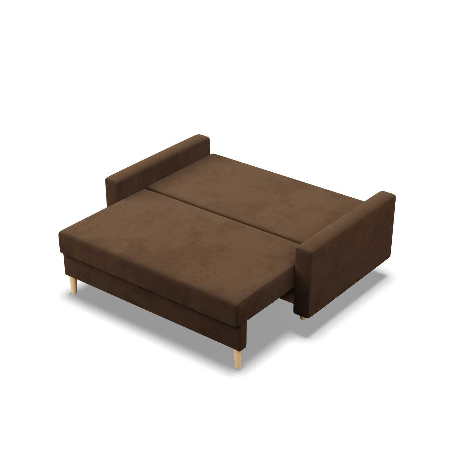 Sofa Kanapa 2-osobowa Rozkładana do Salonu Poczekalni Pojemnik Blank