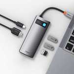 Докстанция USB-хаб Baseus 5in1 Metal Gleam USB-hub