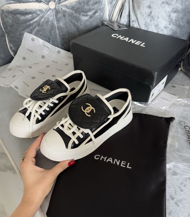 Кеды Chanel черные люкс бренд