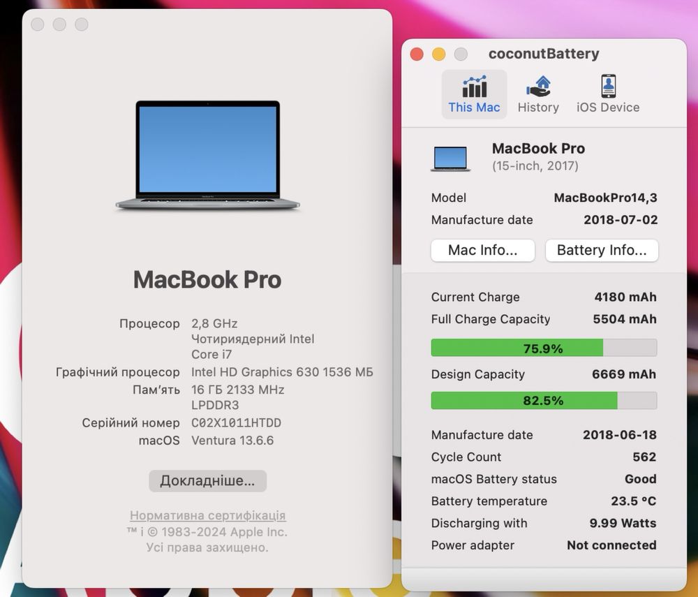 MacBook Pro 15 2017 i7 16GB | 512GB•ГАРАНТІЯ＞Київ Олімпійський #3293