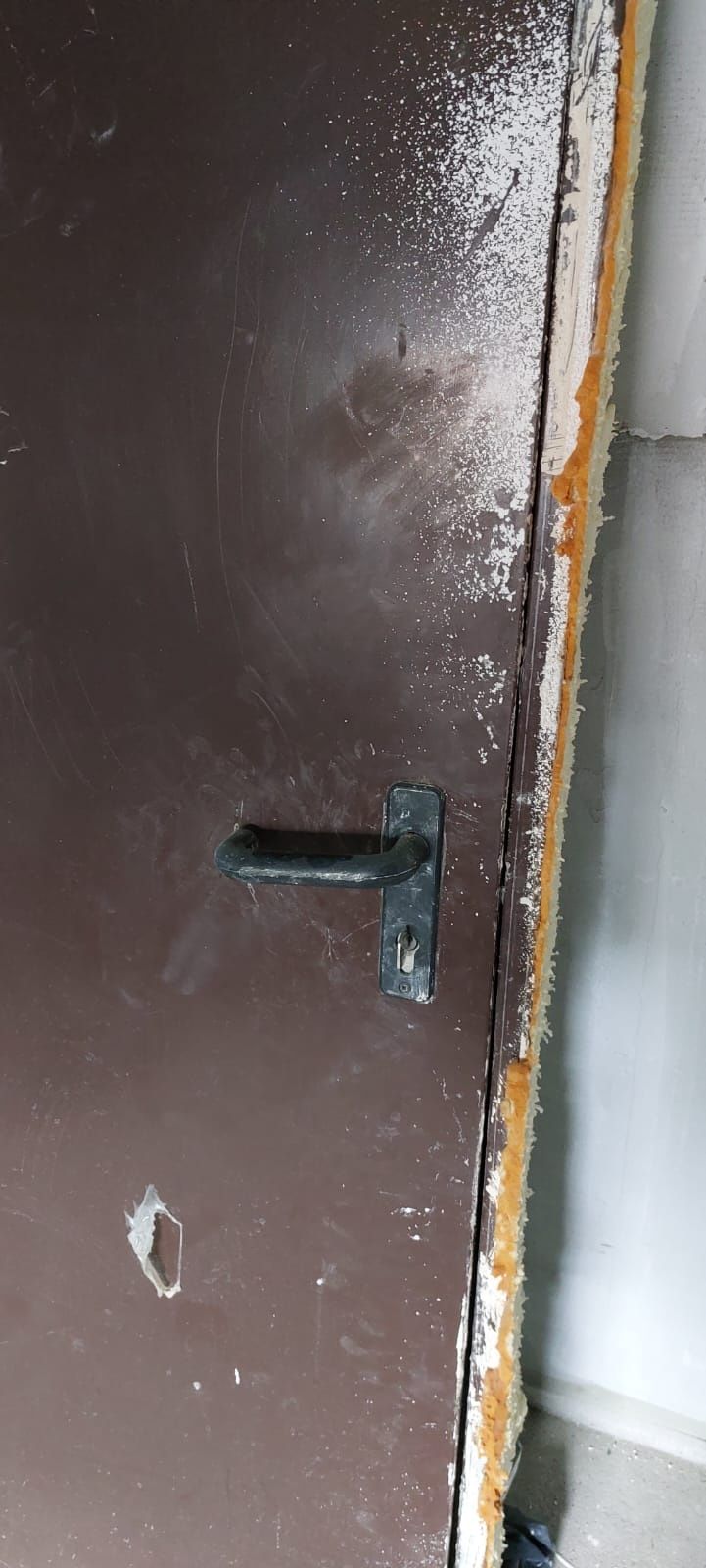 Drzwi na budowę tymczasowe metalowe z zamkiem porządne 100x210 cm