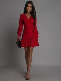 Czerwona kopertowa sukienka La Balancia XS/S