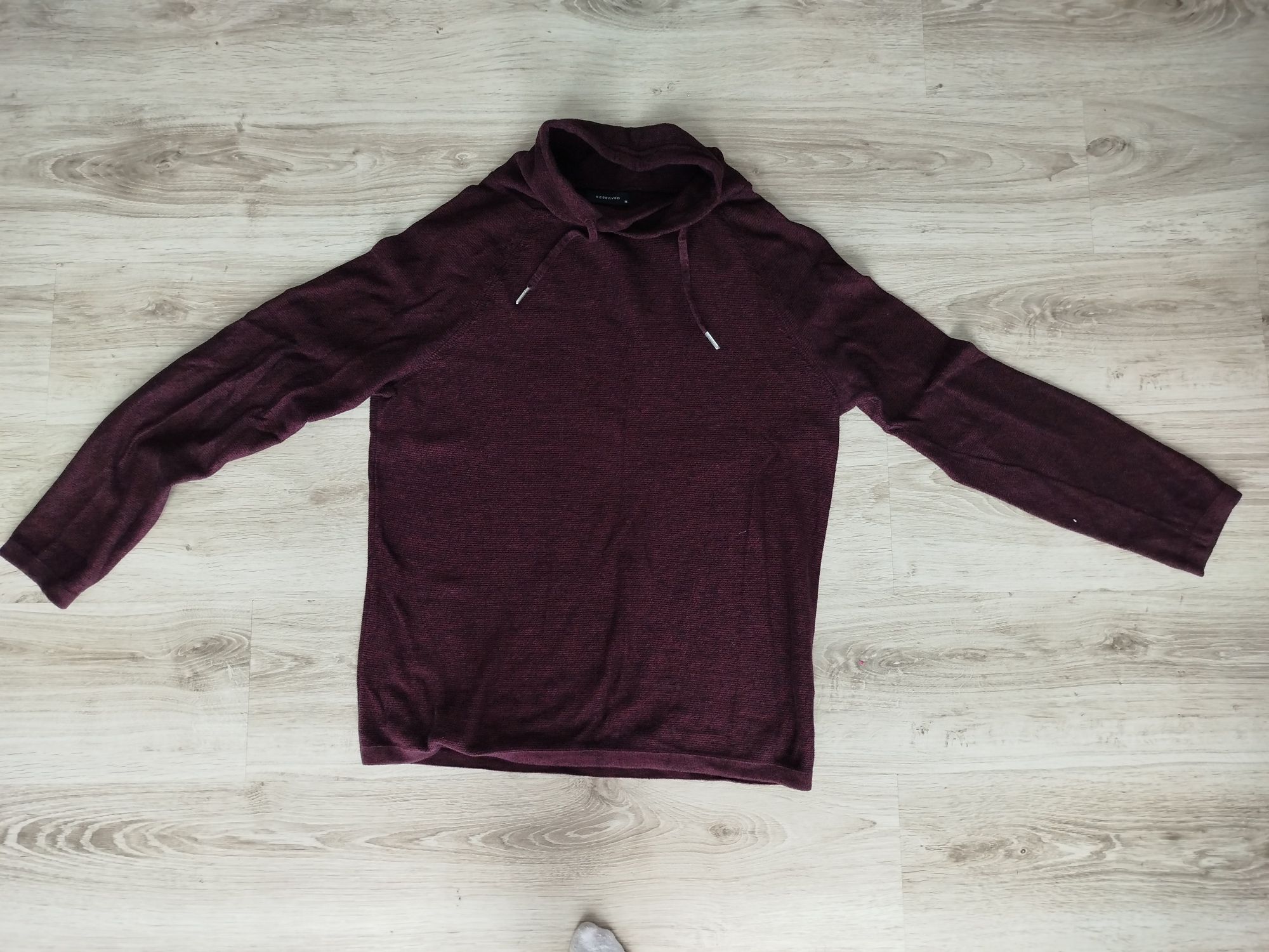 Sweter męski bordowy cienki r M
