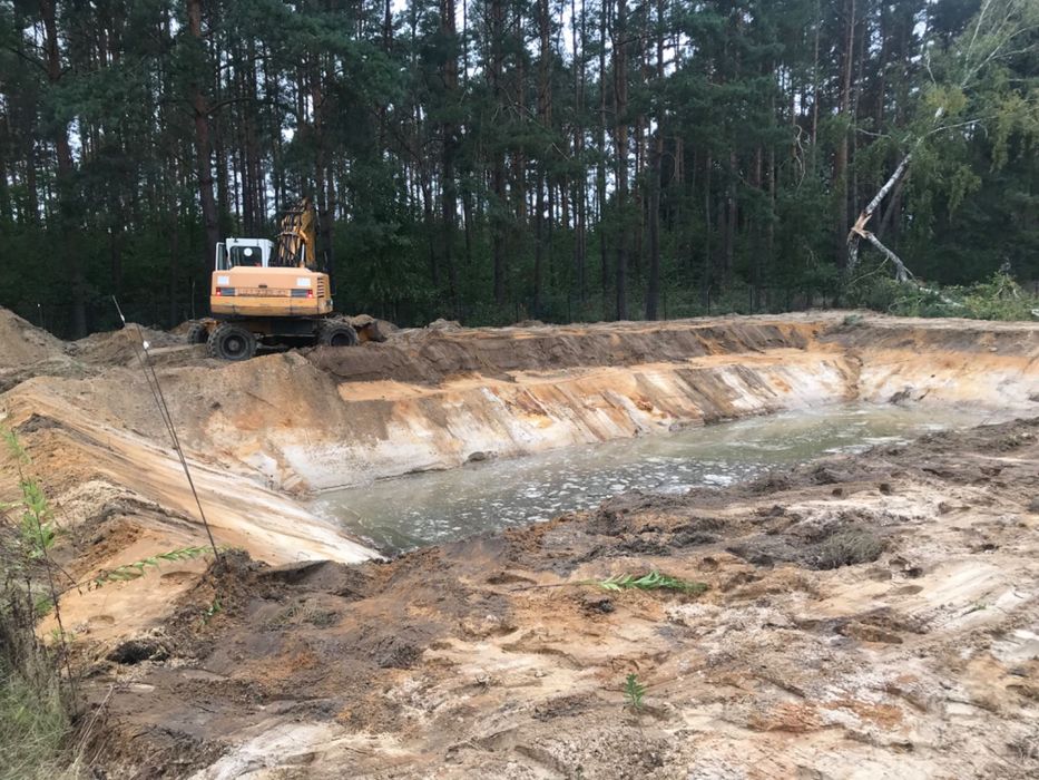 Kopanie stawów. Wykopy. Usługi koparką