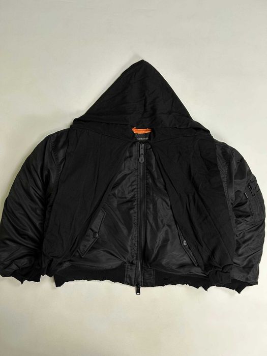 Бомбер Balenciaga черный куртка чорна курточка opium black L M S