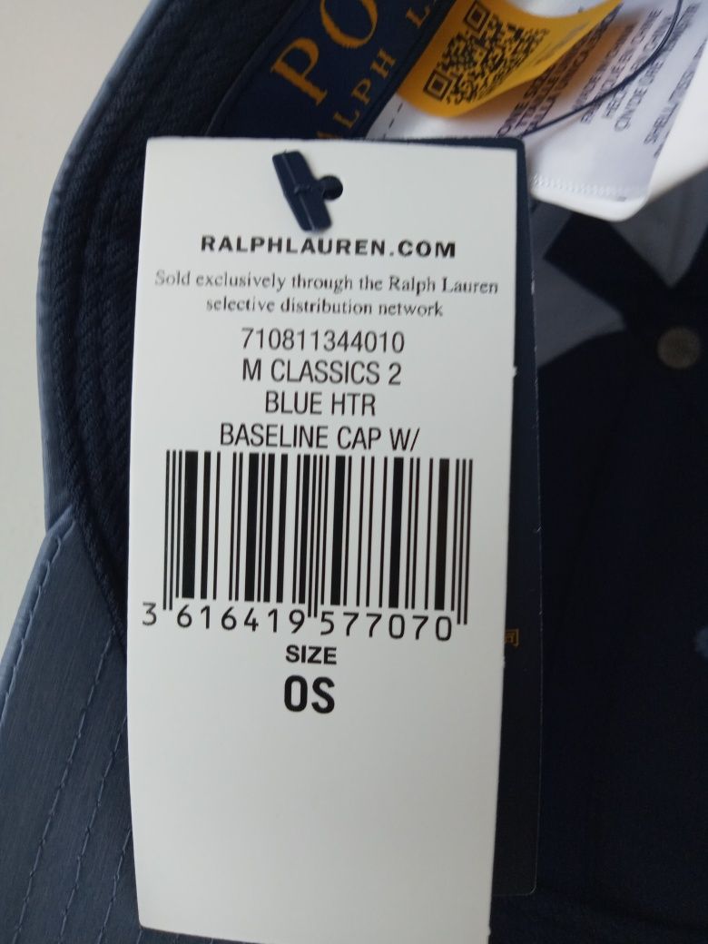 Nowa oryginalna przeciwdeszczowa czapka z daszkiem Ralph Lauren Polo