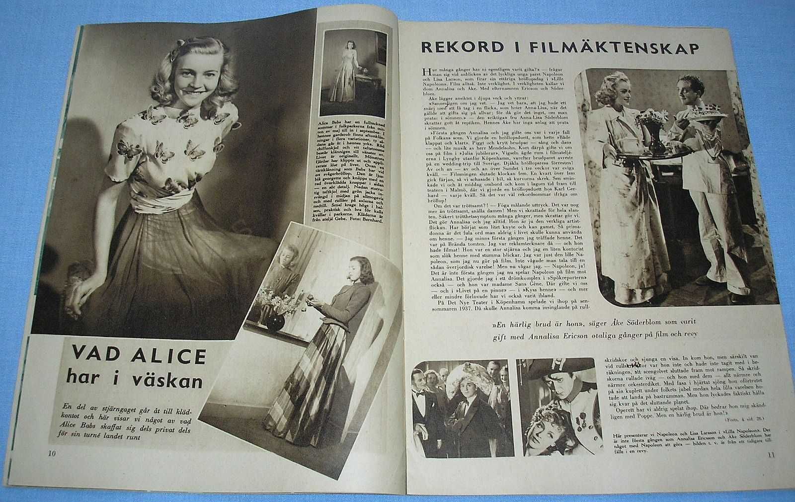 FilmJournalen nr 24 z 13 czerwca 1942r Sickan Carlsson i Karl Holmsten