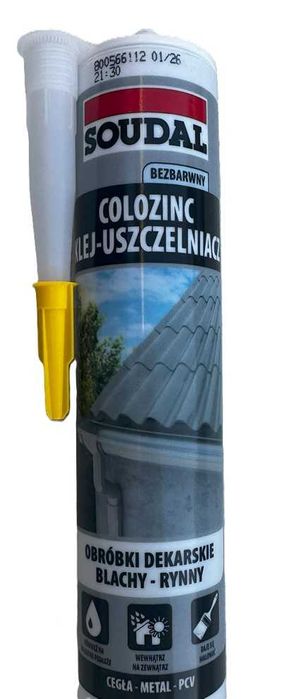 Klej uszczelniacz do blach ocynkowanych Soudal Colozinc bezbarwny