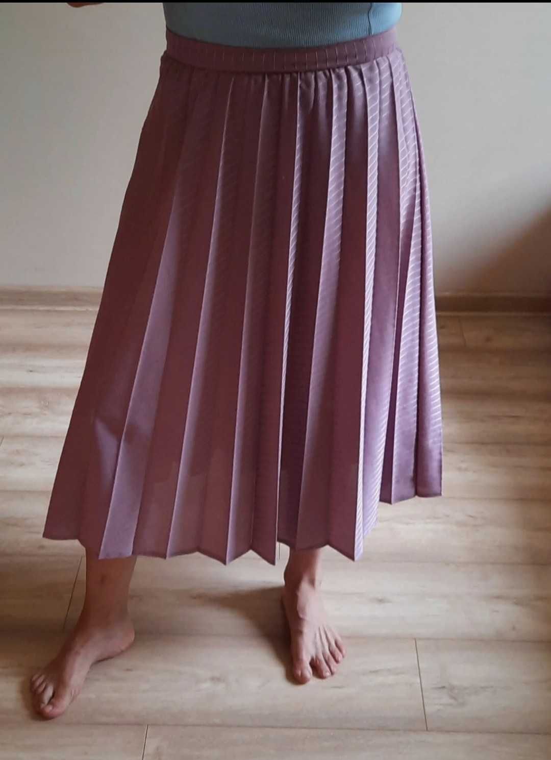 Spodnica plisowana fioletowa