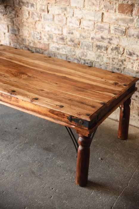 Stolik kawowy, lite drewno akacji indyjskiej