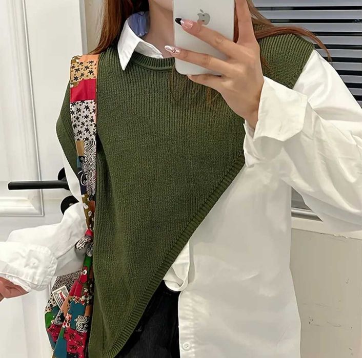 Оригінальний жилет асиметричної форми