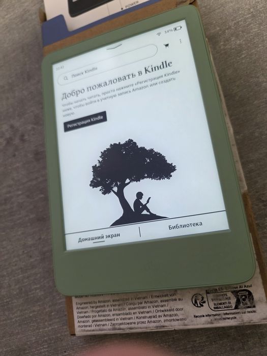 Kindle. 11 покоління. 2024. 16Гб Підсвітка. Новий. Matcha. Зелений