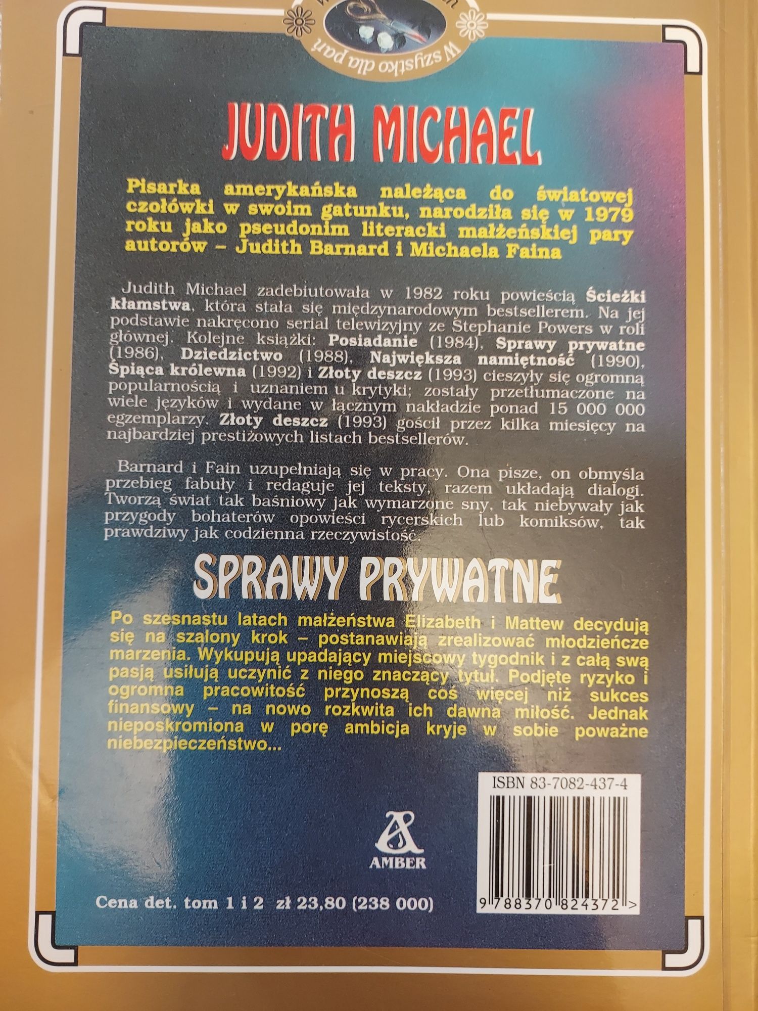 Judith Michael "sprawy prywatne" romans