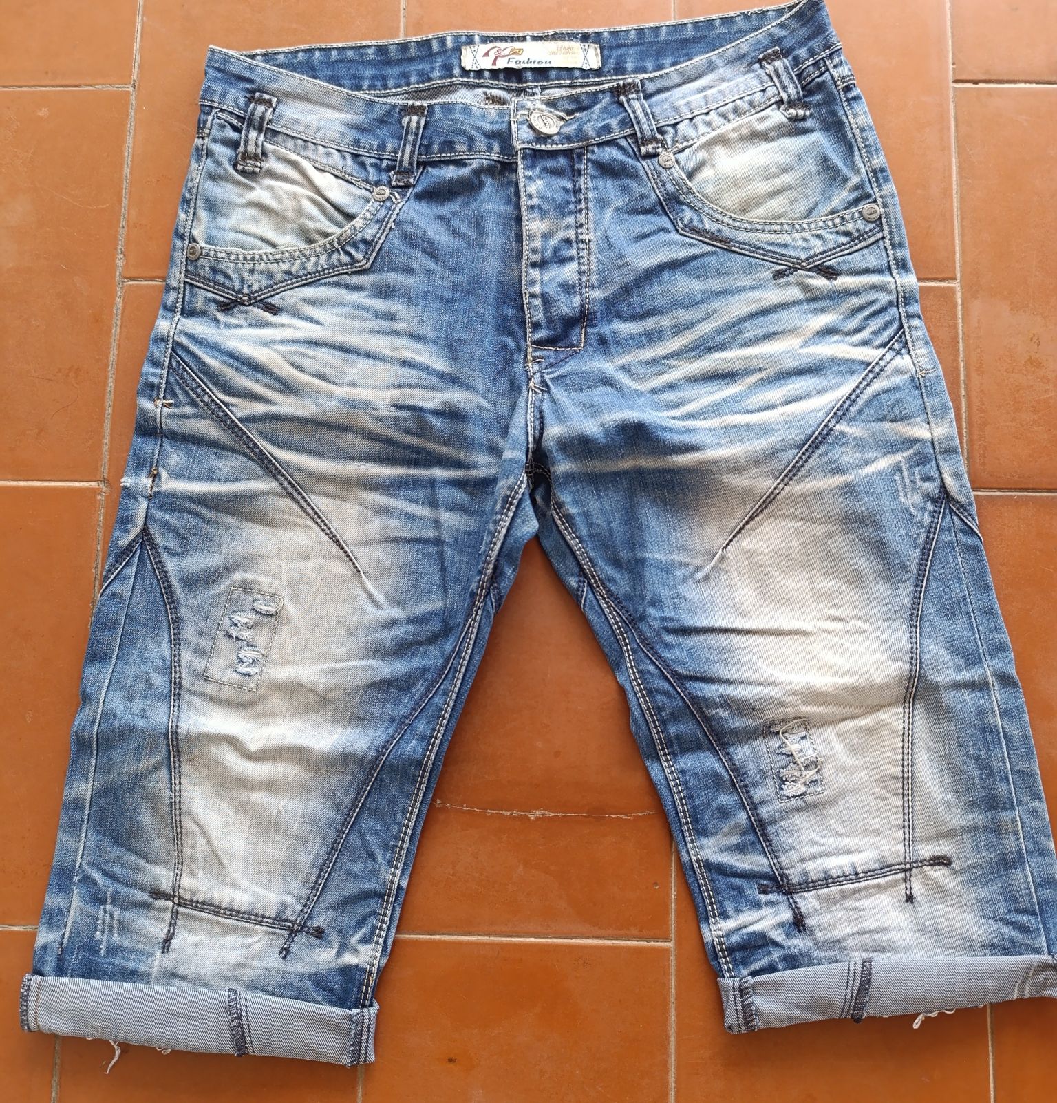 calções de ganga tam 42