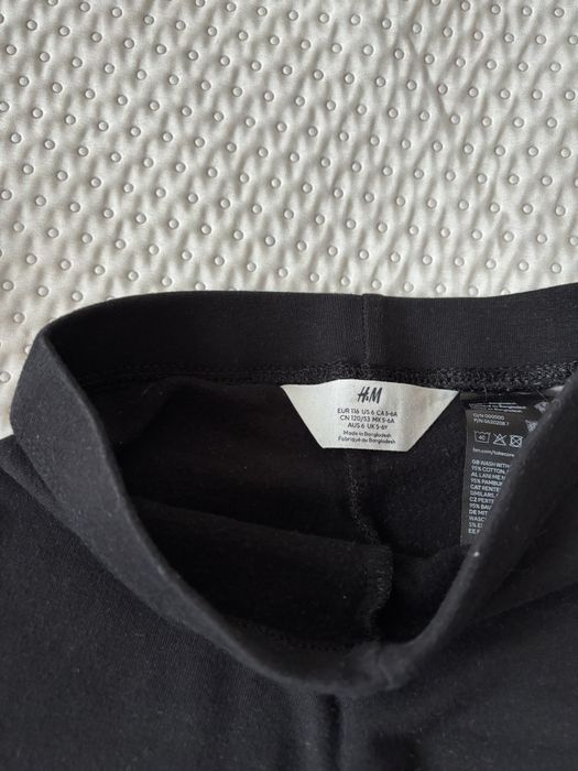 REZERWACJA NOWE Legginsy H&M 116 ocieplane granatowe i czarne