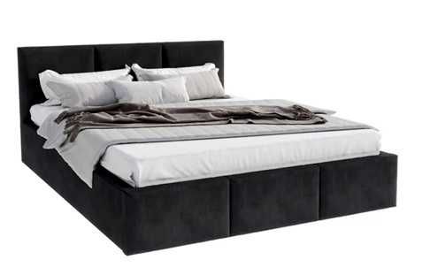 Łóżko 140x200 tapicerowane z materacem i pojemnikiem na pościel