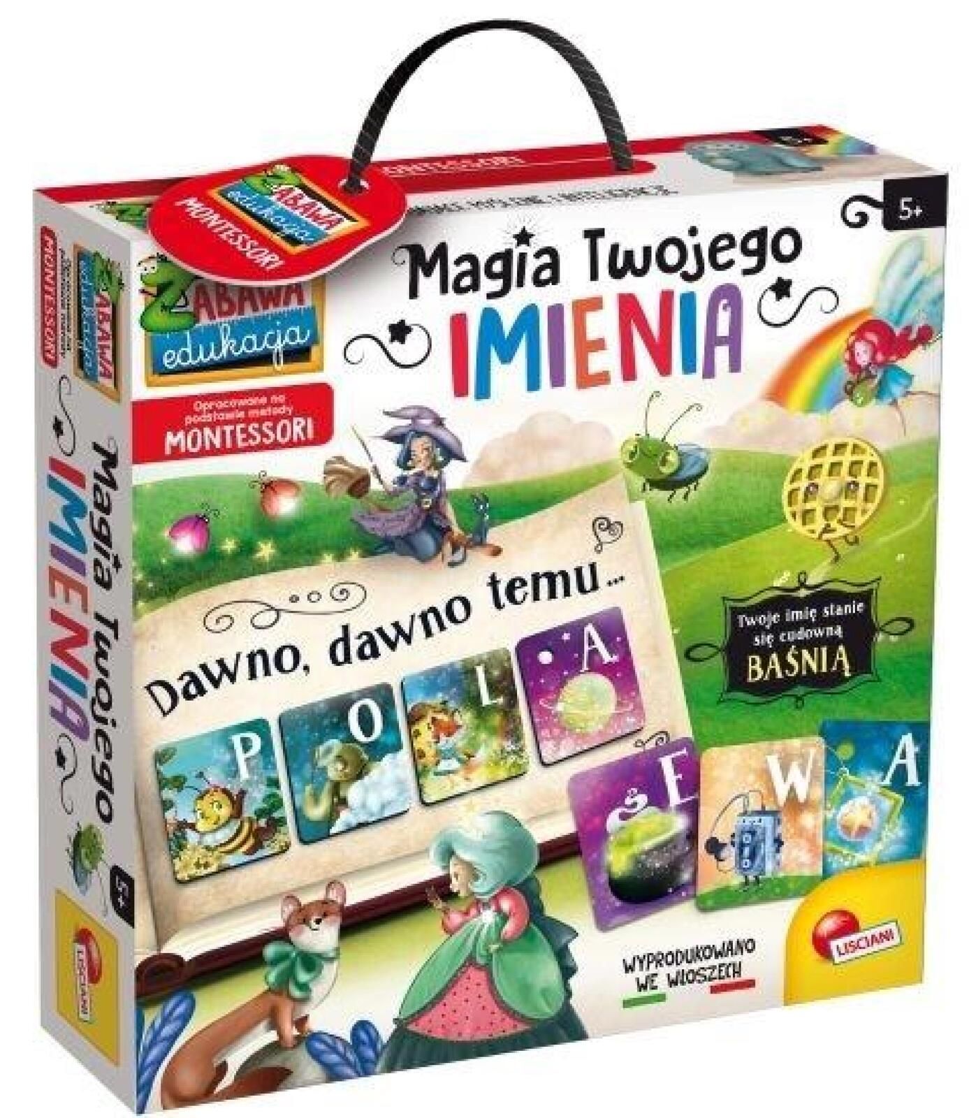 Montessori Magia twojego imienia Lisciani pudełko,375x291 mm