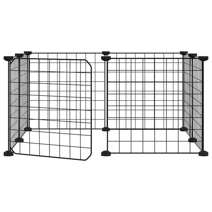 Vidaxl Klatka Dla Zwierząt Z Bramką, 8 Paneli, Czarna, 35X35 Cm, Stal