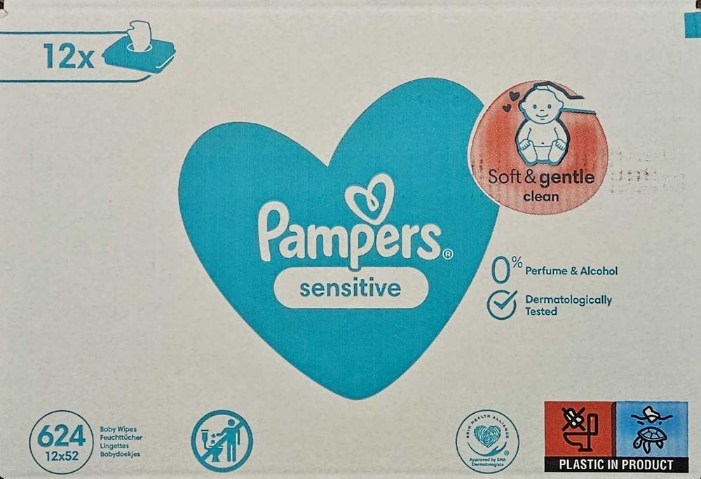 Chusteczki Pampers Sensitive 624 szt! NOOWE!