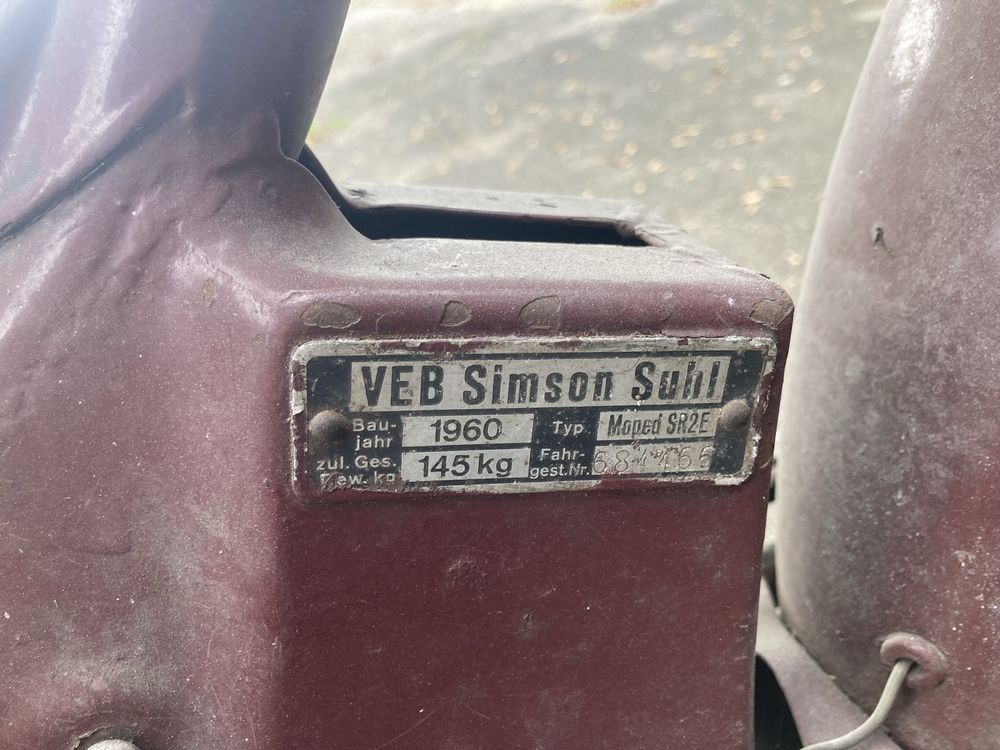 Simson SR2E Rok 1960