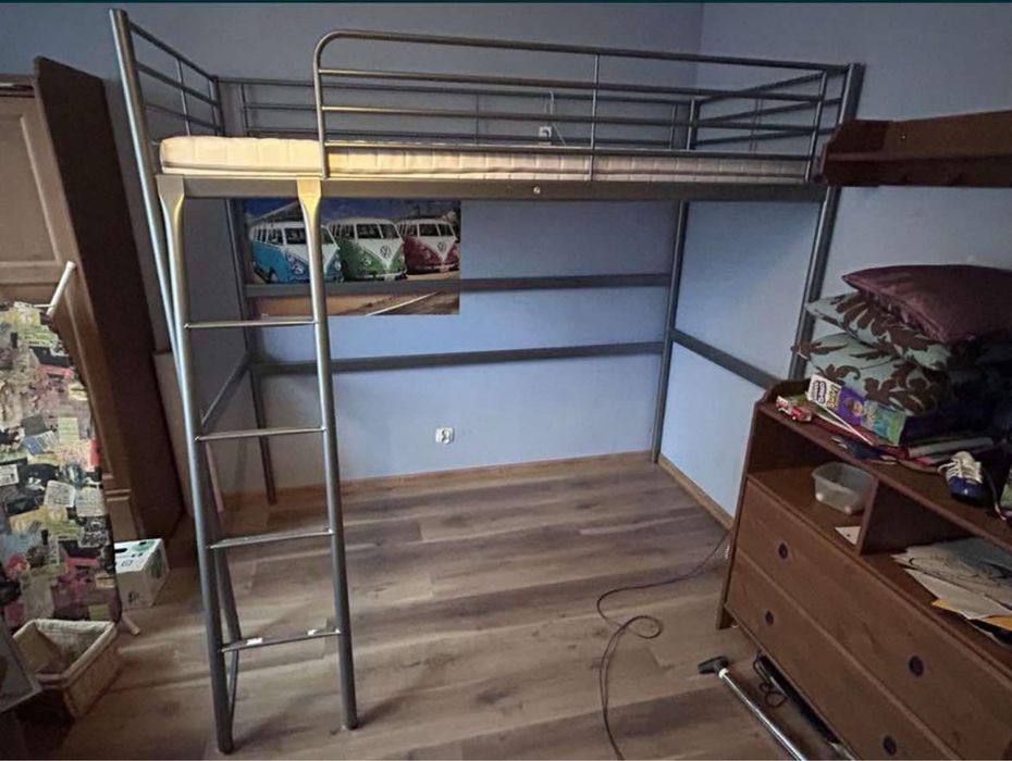 Łóżko piętrowe/ na antresoli IKEA SVARTA 90x200