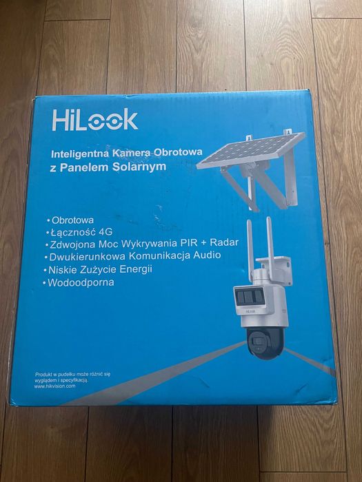 Kamera obrotowa Hilook (Hikvision) PTZ-S4-4G+ z panelem słonecznym.