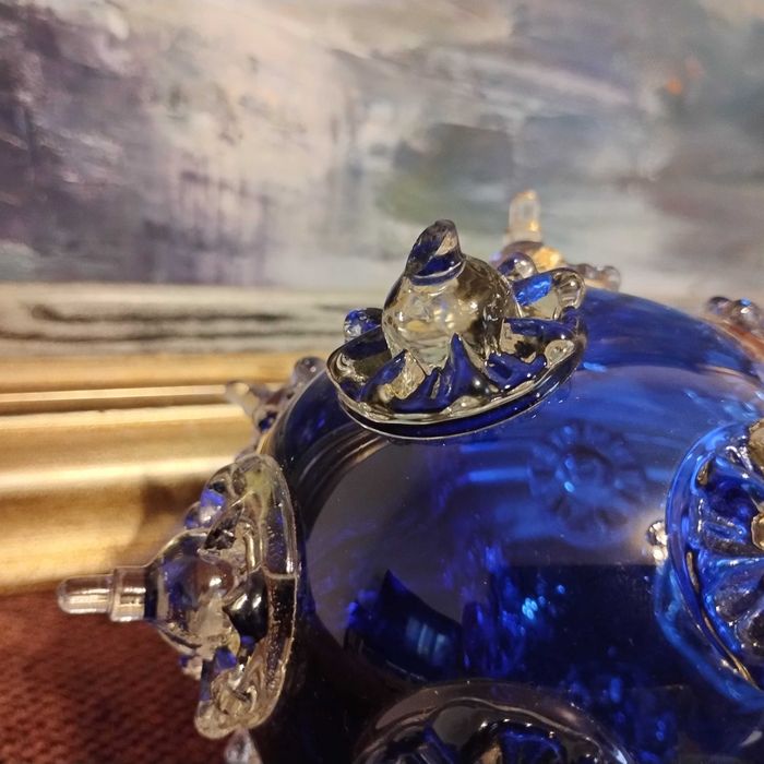 Szklana buława PRL murano design vintage antyk staroć