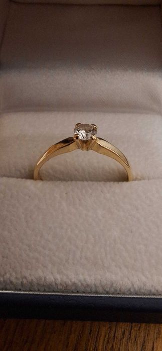 Pierścionek zaręczynowy 0,19 CT, złoto 585, r.13, Aclari Diamonds