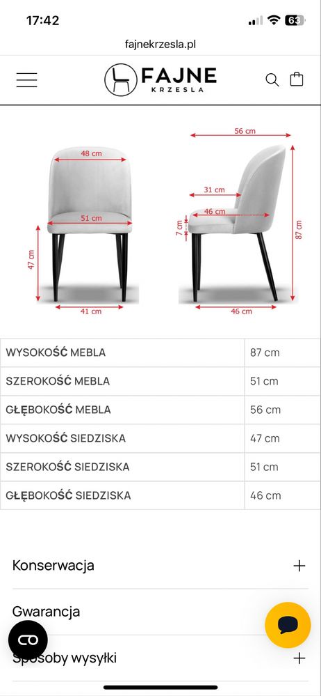 Krzesła tapicerowane.2 szt.Amy.