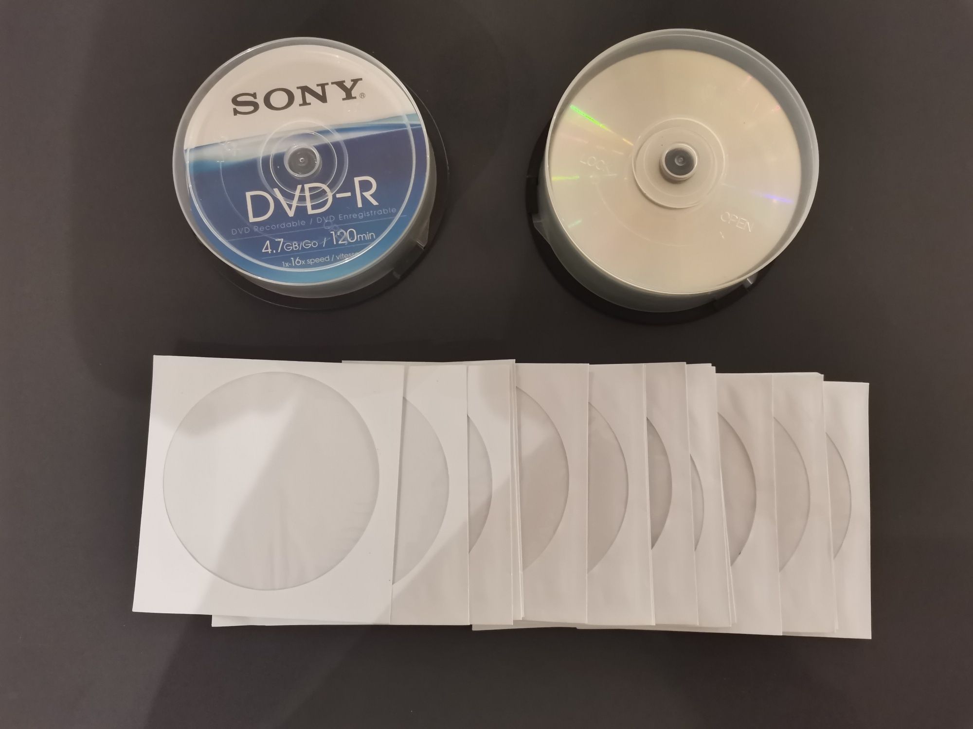 Conjunto de DVD-R/DVD-RW/CD-R/Capas para Discos