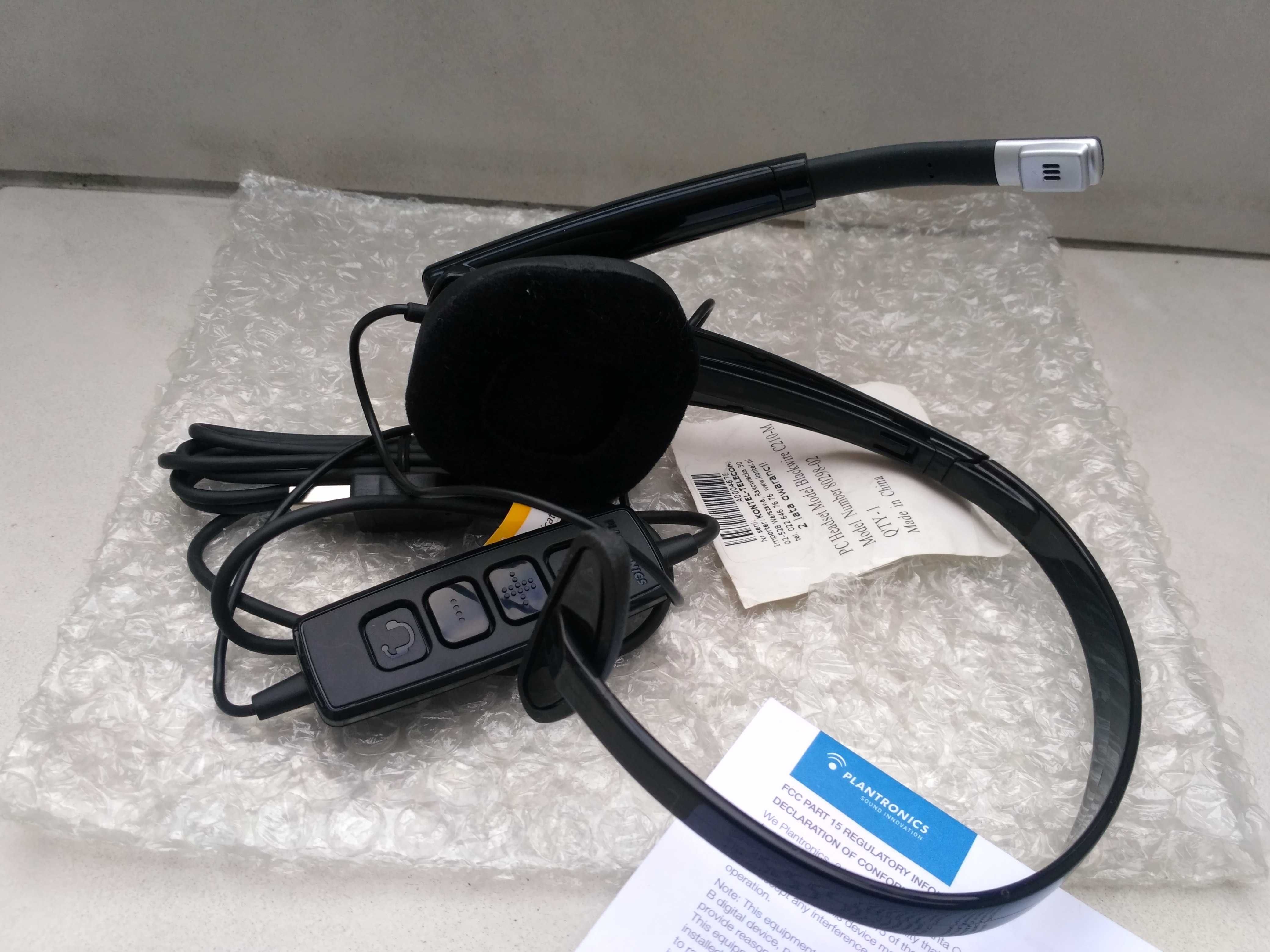 nowe słuchawki z mikrofonem Plantronics Blackwire C210-M