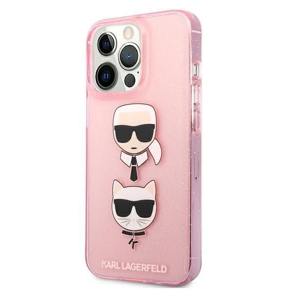 Etui Karl Lagerfeld do iPhone 13 Pro/13, 6,1" Różowe Glitter