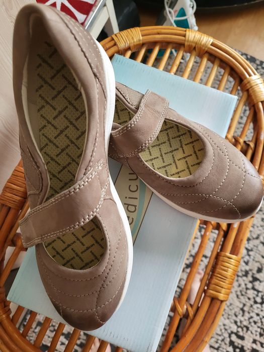 Новые анатомические, ортопедические туфли -макасины кожаные .