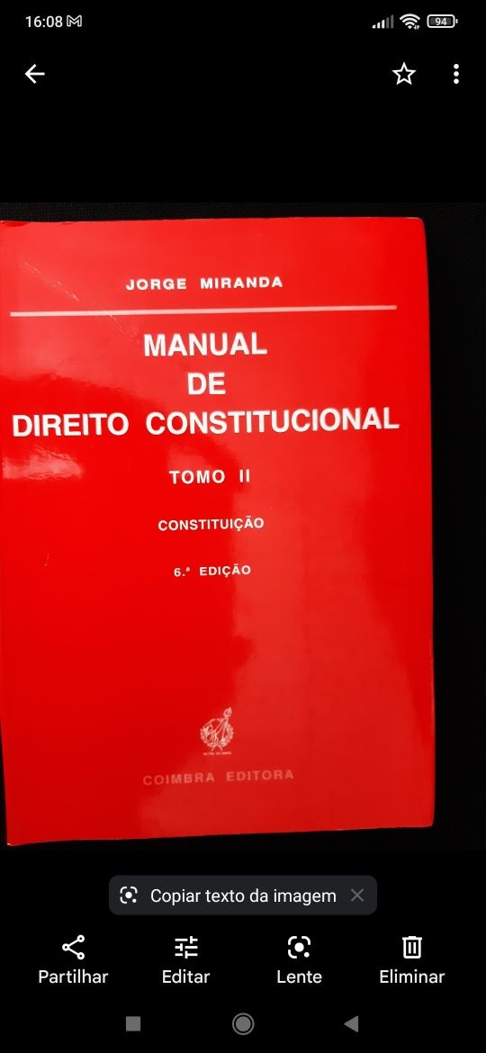 Livro direito constitucional