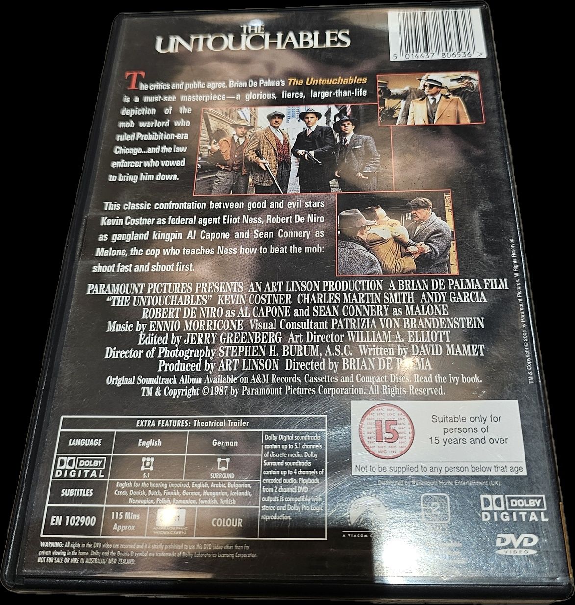 The Untouchables Nietykalni film dvd Brian de Palma