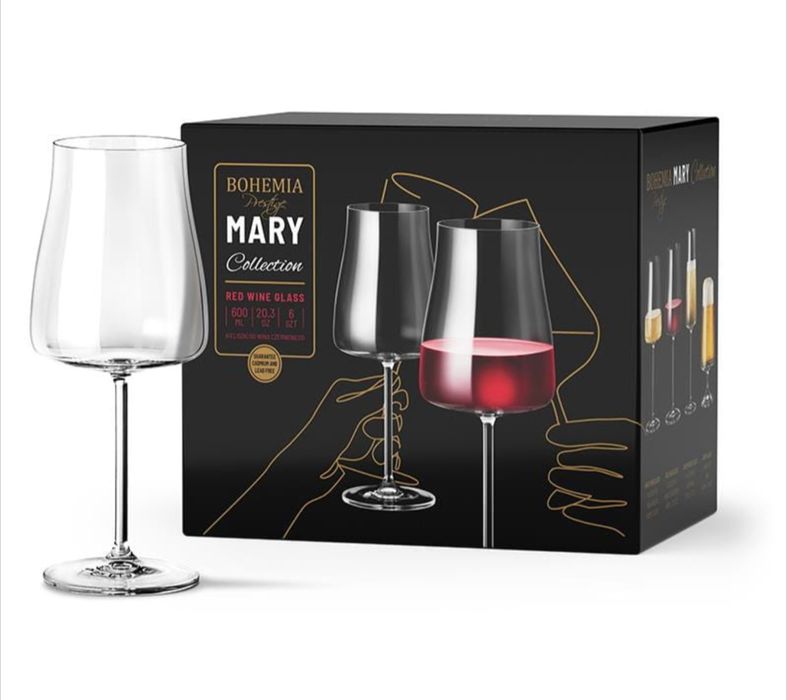 Kieliszki do wina BOHEMIA Mary 600ml 6szt