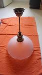 Lampa, żyrandol, klosz, szkło, jednożarówkowa, sufit.