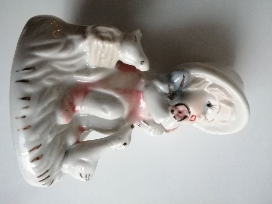 Pasterka gęsiarka figurka porcelana PRL