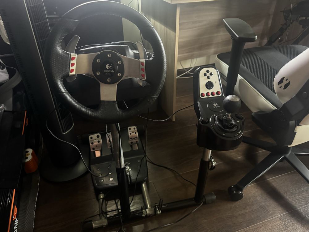 Logitech G27 Shifter Stojak Pedały ETS2/ATS Button Box+Manetki SIMSet