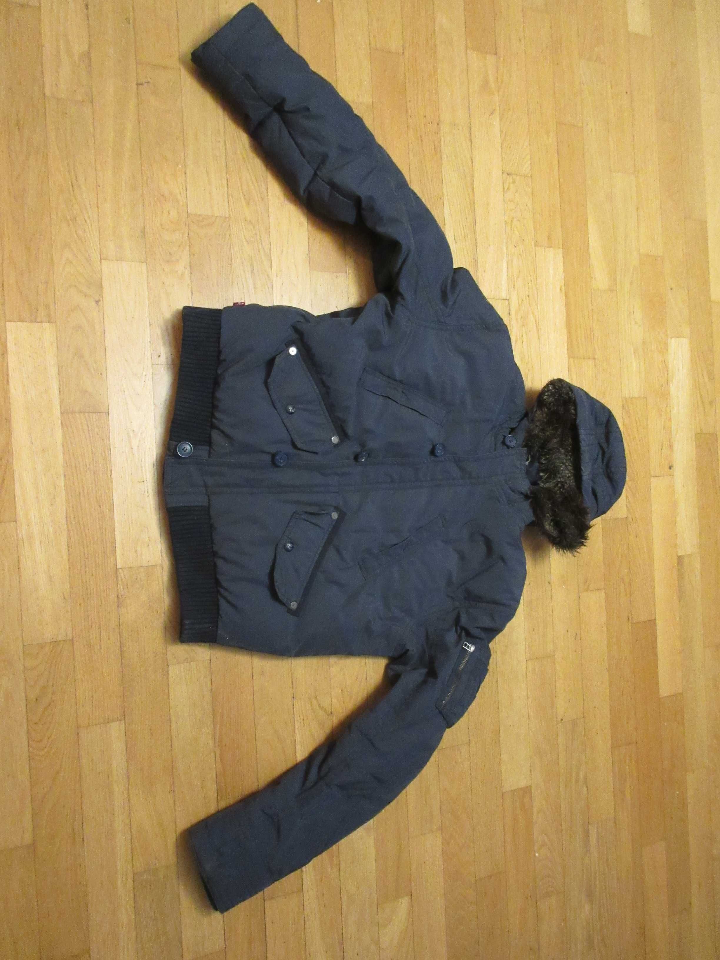 Levi Strauss - krótka kurtka zimowa z kapturem XXL