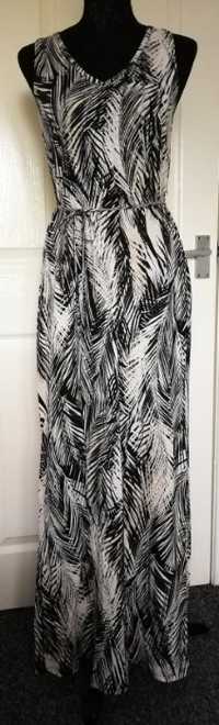 Długa sukienka h&m w liście palmowe