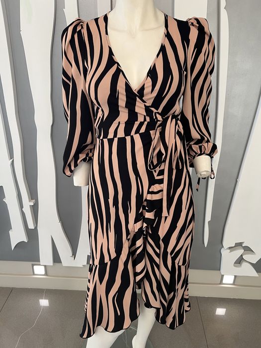 Laurella Sukienka Milano Zebra Pudrowa S 36