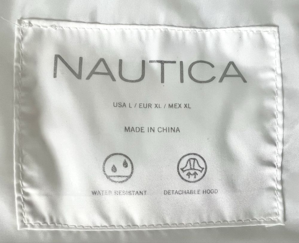 Biała kurtka puchowa Nautica rozmiar L