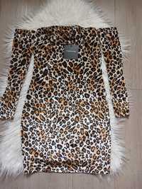 Платье новое мини в леопардовый принт