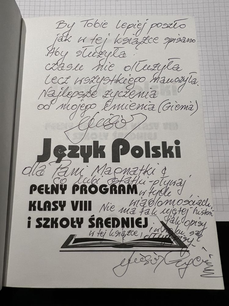 Język polski - pelny program klasy VIII i szkoly sredniej