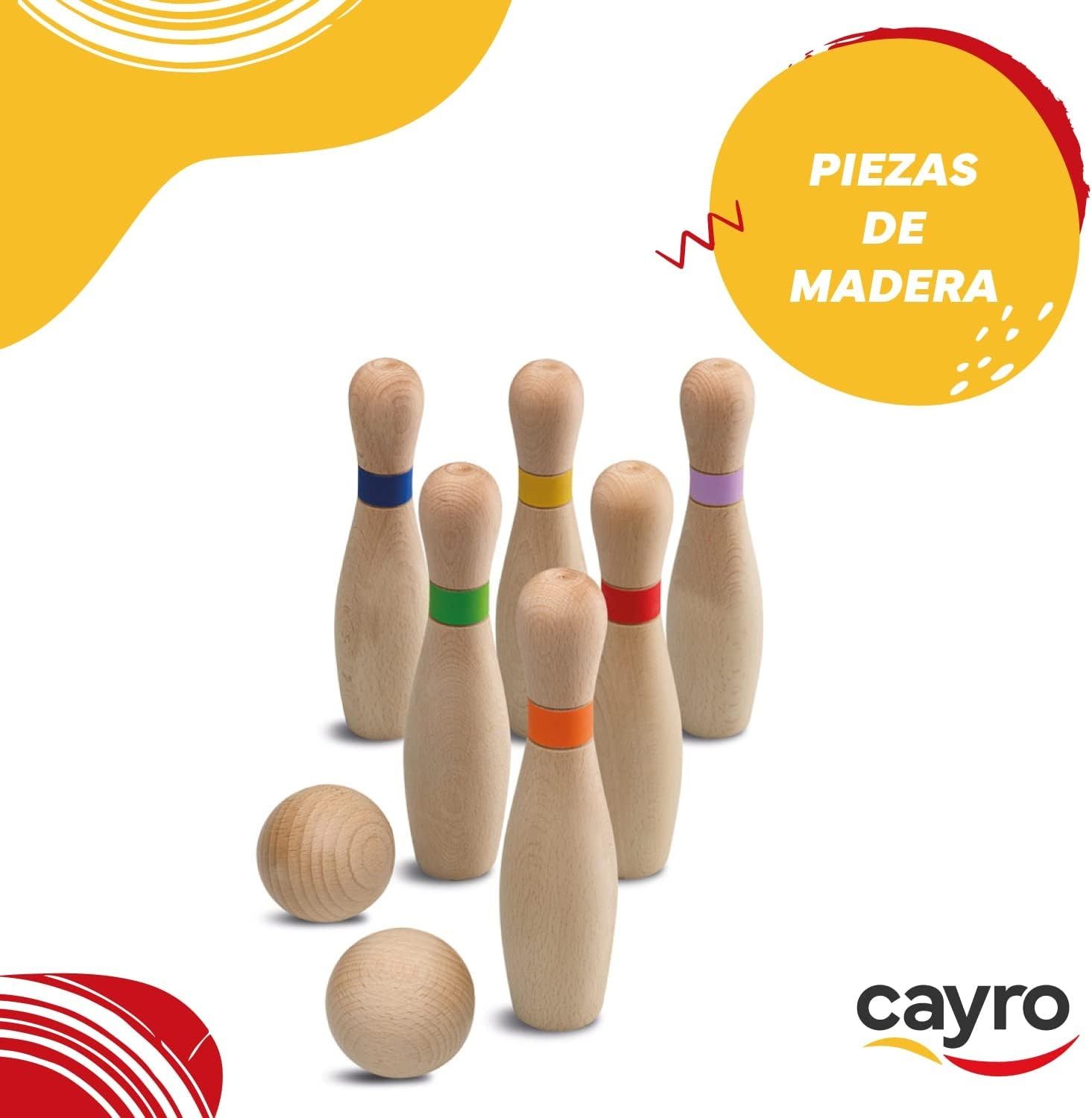 [Novo] Bowling em Madeira com 6 Pinos e 2 Bolas